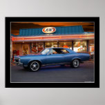 1967 Pontiac GTO Muscle Car Drive-In Poster