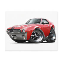 1968-69 AMX Red-Black Car Postcards