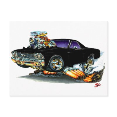 1968-69 El Camino Black Truck Post Cards by maddmaxart