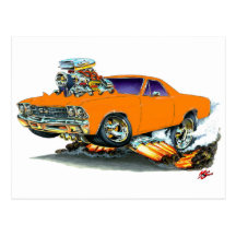 1968-69 El Camino Orange Truck Postcards
