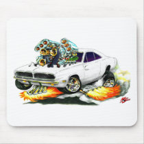 1968-70 Charger White Car Mouse Pad