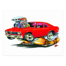 1968-70 Nova Red Car Post Cards