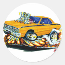 1968-71 Dodge Dart Orange Car Stickers