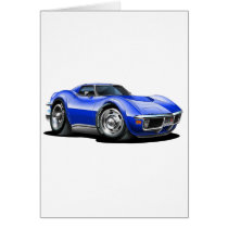 1968-72 Corvette Blue Car Greeting Cards