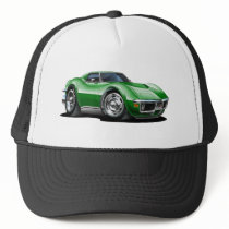 1968-72 Corvette Green Car Hats