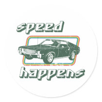 1968 AMC AMX ROUND STICKERS