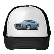 1968 Buick GS Lt Blue-Black Top Car Hats