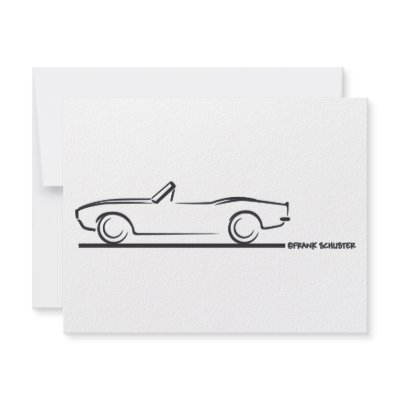 1968 Camaro Convertible BLK Custom Invitations by frengi