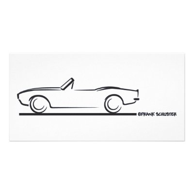 1968 Camaro Convertible BLK Customized Photo Card by frengi