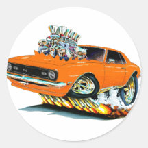 1968 Camaro SS Orange Car Stickers