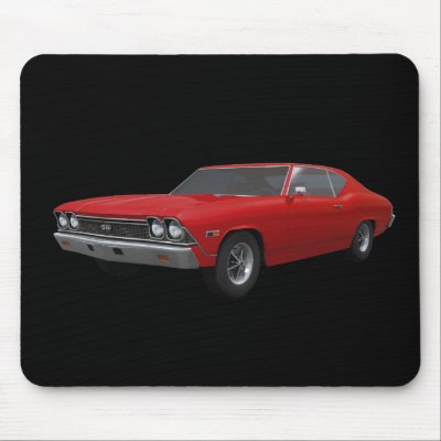 1968 Chevelle SS: Red Finish: Mousepad by spiritswitchboard