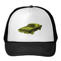 1968 dodge charger yellow trucker hat
