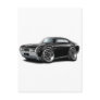 1968 Olds 442  Black Car Postcard