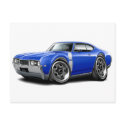1968 Olds 442 Blue-White Car postcards