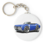 1968 Olds 442 Blue-White Convertible Keychains