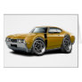 1968 Olds 442 Gold-Black Car Greeting Cards