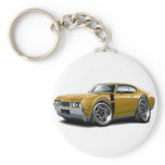 1968 Olds 442 Gold-Black Car Keychains