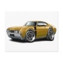 1968 Olds 442 Gold-Black Car postcards