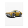 1968 Olds 442 Gold-Black Car Postcards