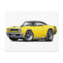 1968 Super Bee Yellow-Black Top Double Stripe Post Card