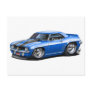 1969 Camaro SS Blue-Black Car Post Cards