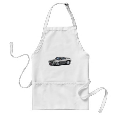 1969 Camaro SS Silver-Black Car Aprons by maddmaxart
