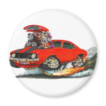 1969 Camaro Z28 Red-Black Car Magnet