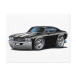 1969 Chevelle Black-White Car postcards