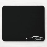 1969 Chevrolet Camaro SS White Silhouette Mouse Pad