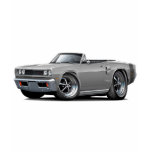 1969 Coronet RT Grey-Black Convert t-shirts