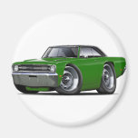 1969 Dart Green-Black Top Car Fridge Magnets