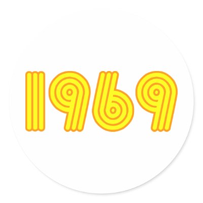 1969 design (40th birthday) sticker by hardcore07