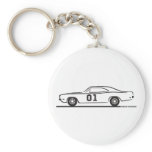 1969 Dodge Charger General Lee Keychain