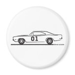 1969 Dodge Charger General Lee Fridge Magnets