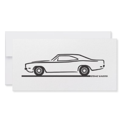 1969 Dodge Charger Photo Card Template by frengi
