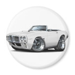 1969 Firebird White Convertible Magnet