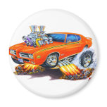 1969 GTO Judge Orange Car magnets