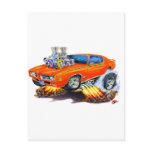 1969 GTO Judge Orange Car Postcard