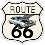 1969 GTX / Route 66 sign Photo Cutouts