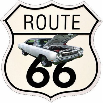 1969 GTX / Route 66 sign Photo Cutouts by wksimages