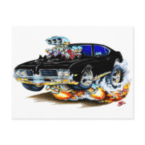 1969 Olds Cutlass Black Car Post Cards
