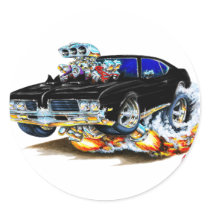 1969 Olds Cutlass Black Car Sticker