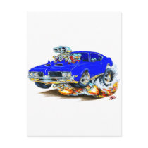 1969 Olds Cutlass Blue Car Postcards
