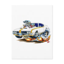 1969 Olds Cutlass Hurst Car Postcard