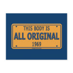 1969 Original Car Body Post Card