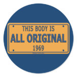 1969 Original Car Body Round Sticker