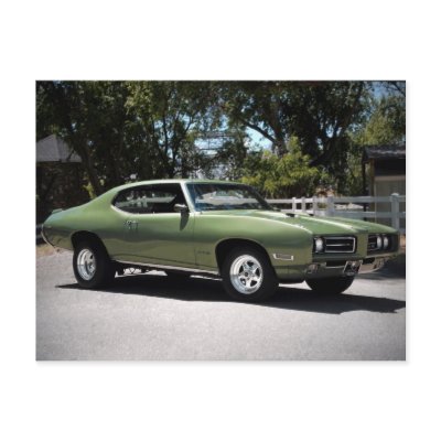 1969 Pontiac GTO Classic Muscle Car Postcard by fuelfoto