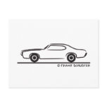 1969 Pontiac GTO Coupe Postcard