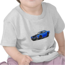 1969 Super Bee Blue-White Stock Wheels Tees