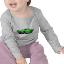 1969 Super Bee Lime-Black Top Double Scoop Hood T-shirts